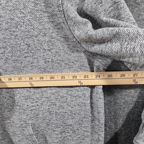 American Eagle Hoodie Men‎ XL Gray Herring Bone Pullover Sweater Center Logo - Picture 6 of 10